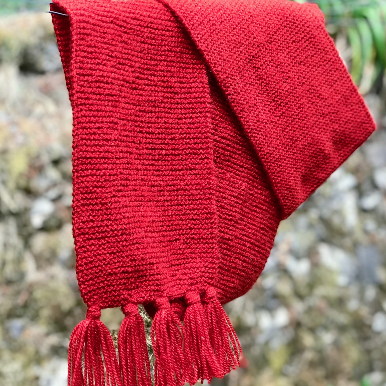 Hand Knitted Muffler (Red) Hand Knitted Muffler (Red)