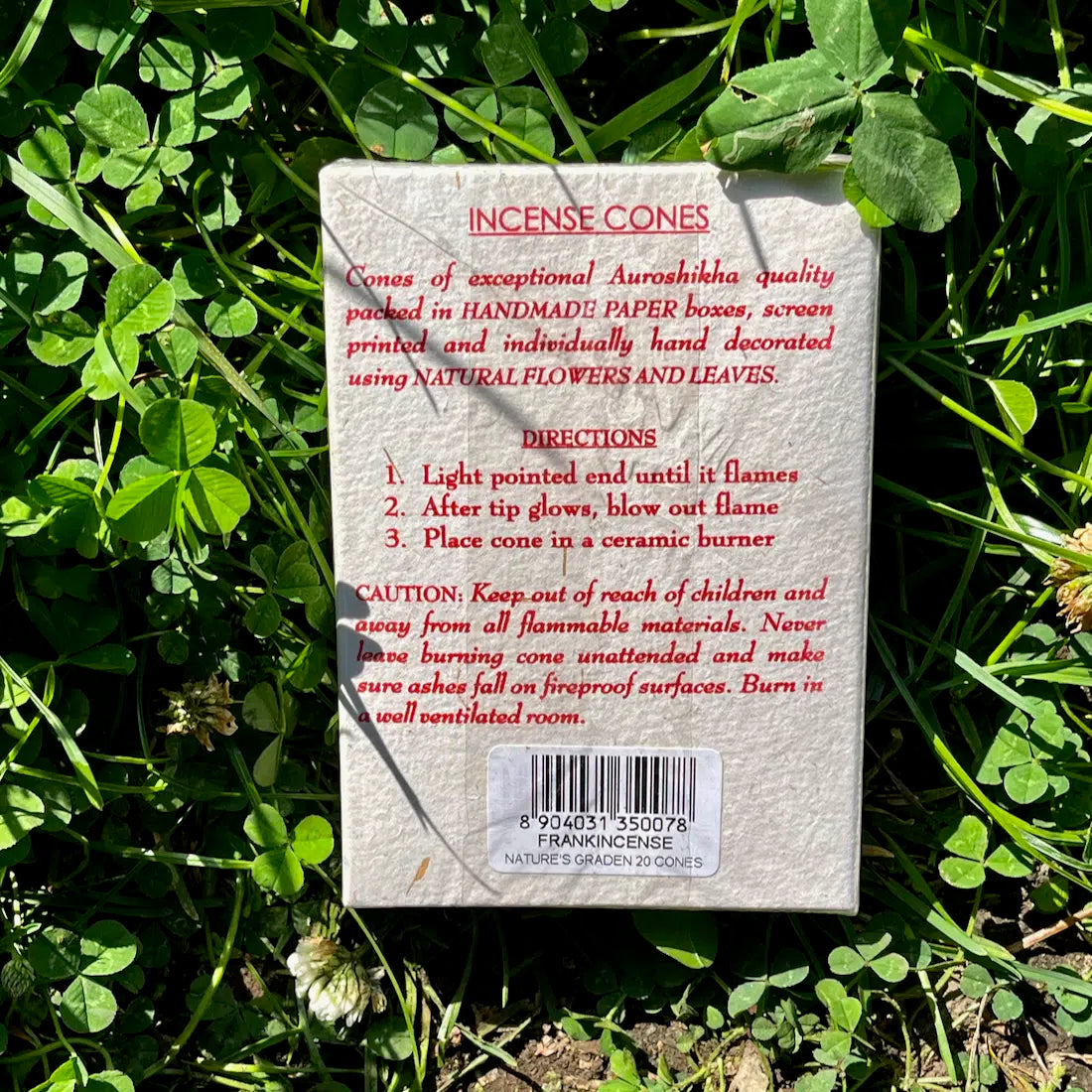 Nature's Garden Frankincense (20 Cones) Nature's Garden Frankincense (20 Cones)