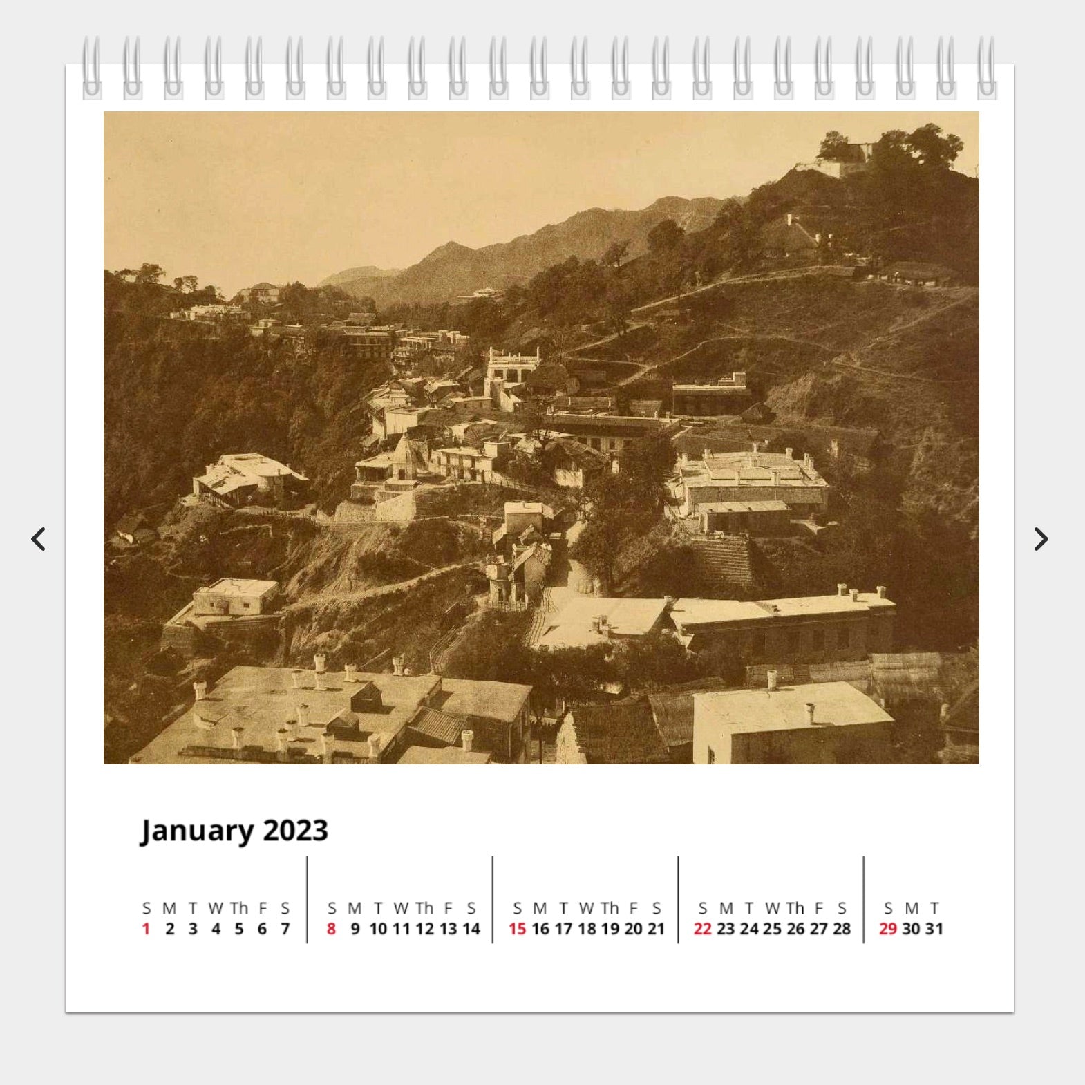 Vintage Calendars of Landour & Mussoorie Vintage Calendars of Landour & Mussoorie