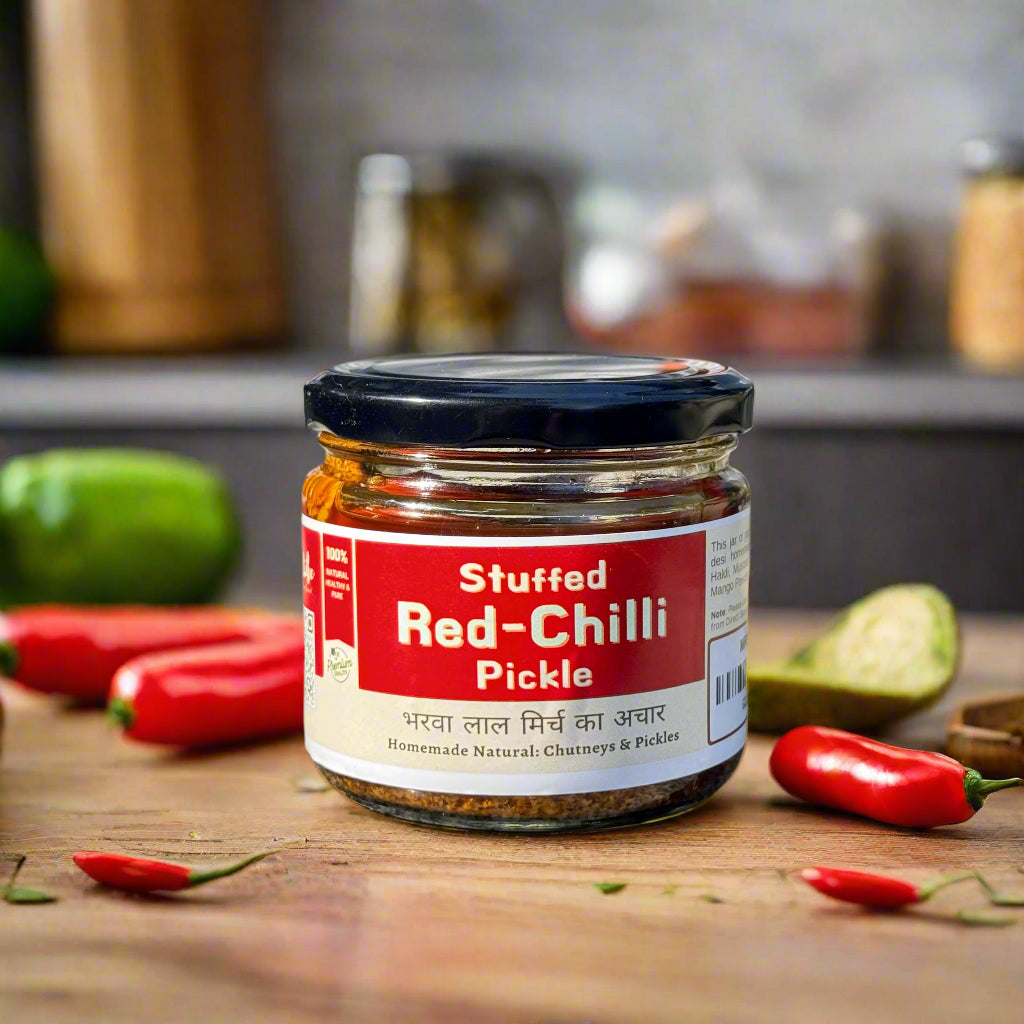 Stuffed Red Chilli Pickle Stuffed Red Chilli Pickle
