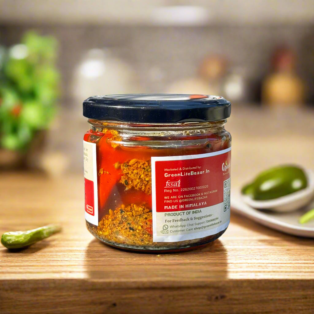 Stuffed Red Chilli Pickle Stuffed Red Chilli Pickle